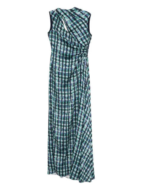 Amsale Satin checked gown
