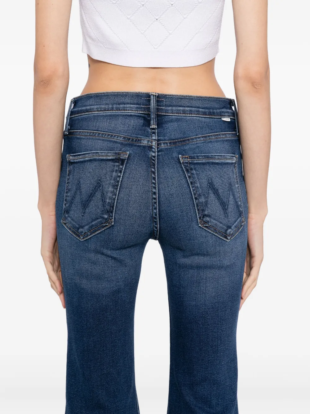 MOTHER Lil Doozy Fray jeans Blauw