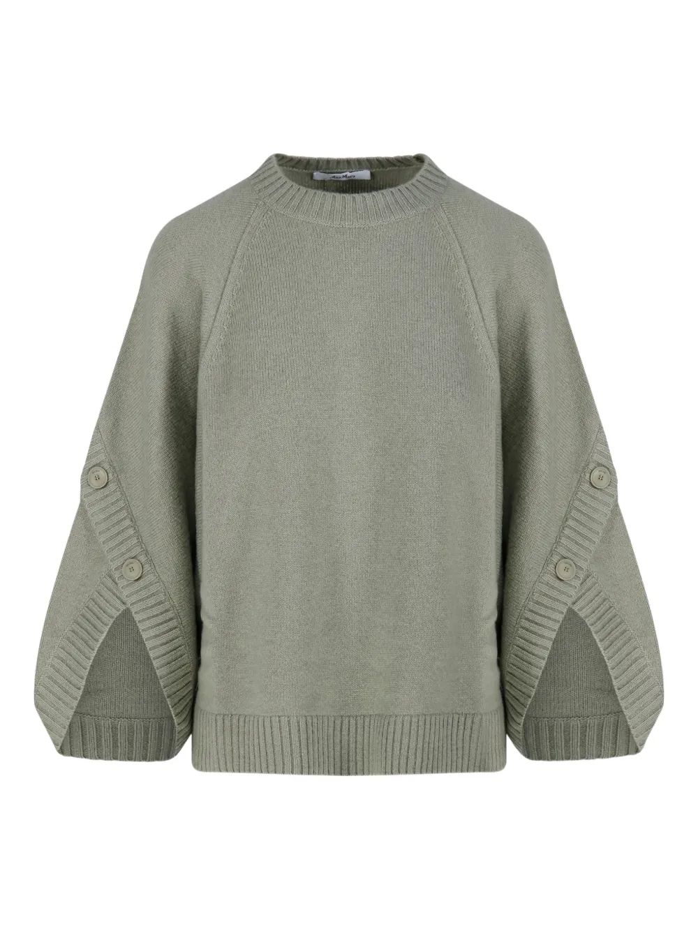 Max Mara button-cuff balloon-sleeve sweater | Green | Image 1