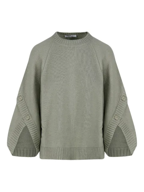 Max Mara button-cuff balloon-sleeve sweater