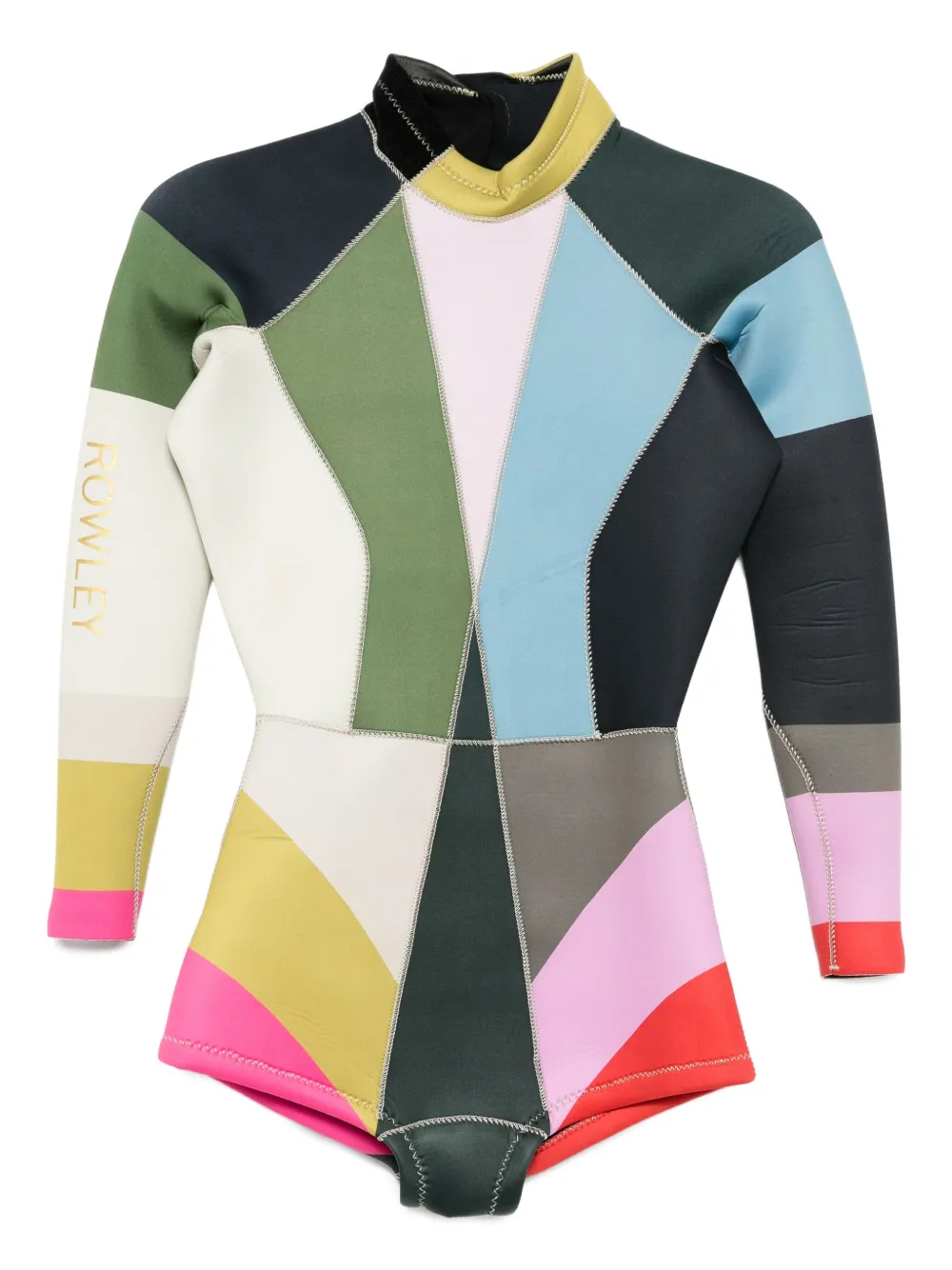 Cynthia Rowley Muta subacquea color-block - Nero