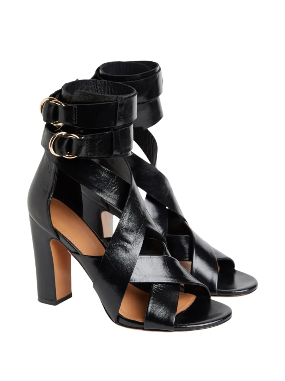 Cynthia Rowley 100mm Cece wrap-buckle leather sandals | Heeled Sandals | Image 2