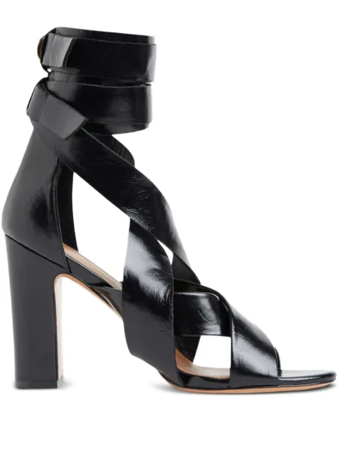 Cynthia Rowley 100mm Cece wrap-buckle leather sandals
