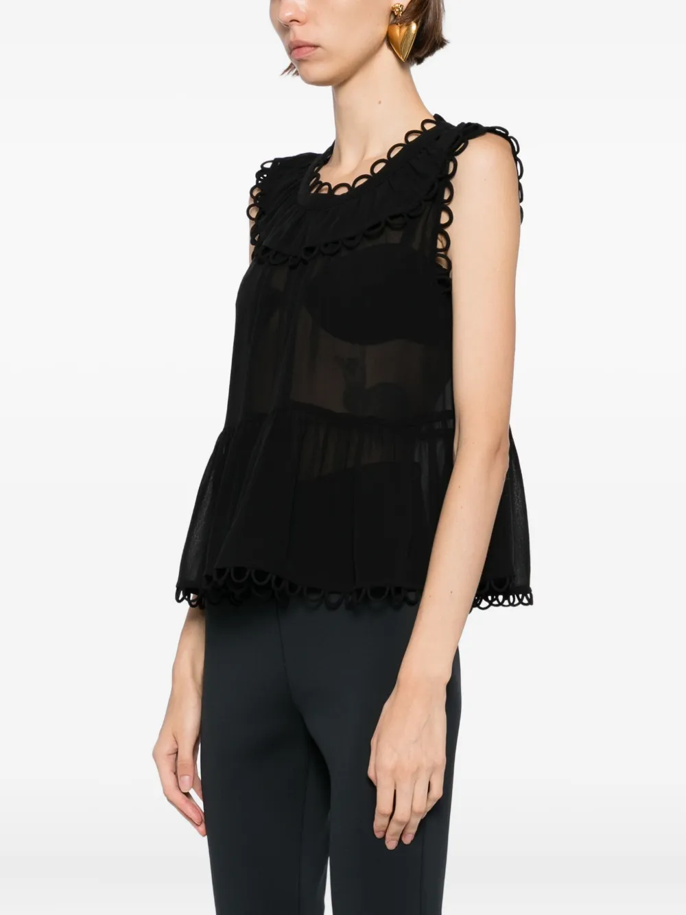  Cynthia Rowley Annabelle Blouse - Black 