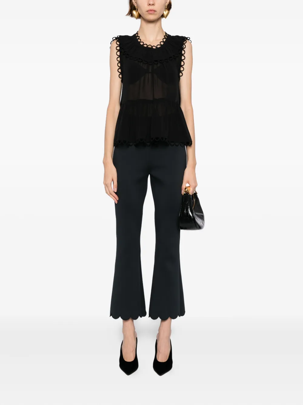  Cynthia Rowley Annabelle Blouse - Black 