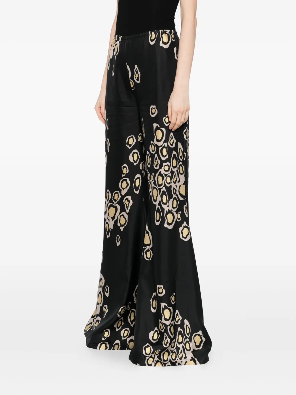 Cynthia Rowley Amalfi Flared Trousers In Black