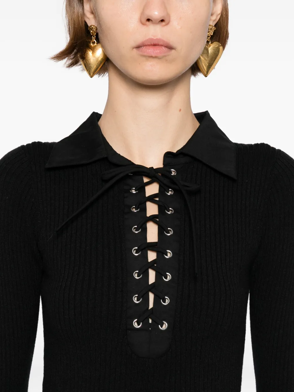 Cynthia Rowley UES gebreide top Zwart