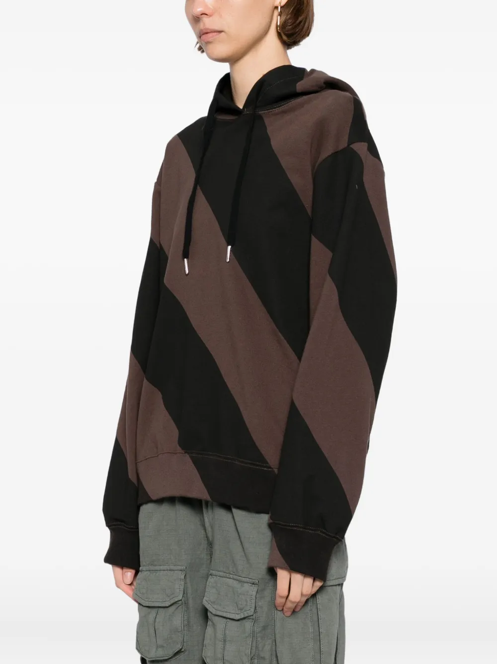 Cynthia Rowley Drew gestreepte hoodie Bruin