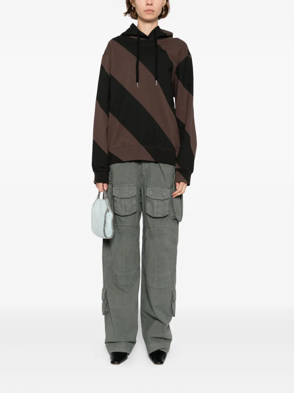 Cynthia Rowley Drew gestreepte hoodie - Bruin