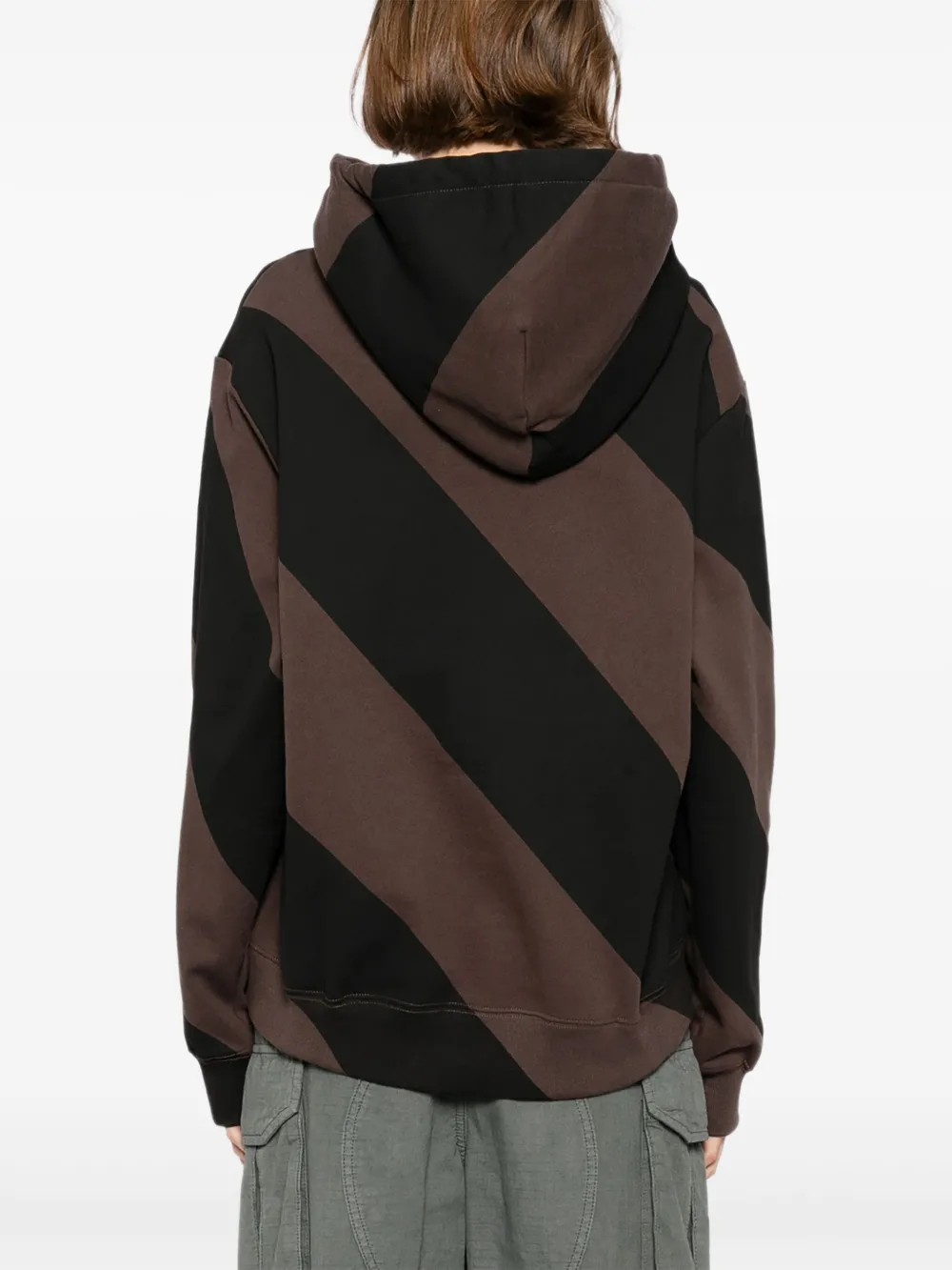Cynthia Rowley Drew gestreepte hoodie Bruin