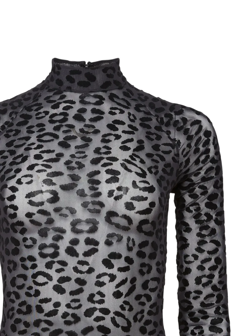 Fleur Du Mal Body met luipaardprint Zwart