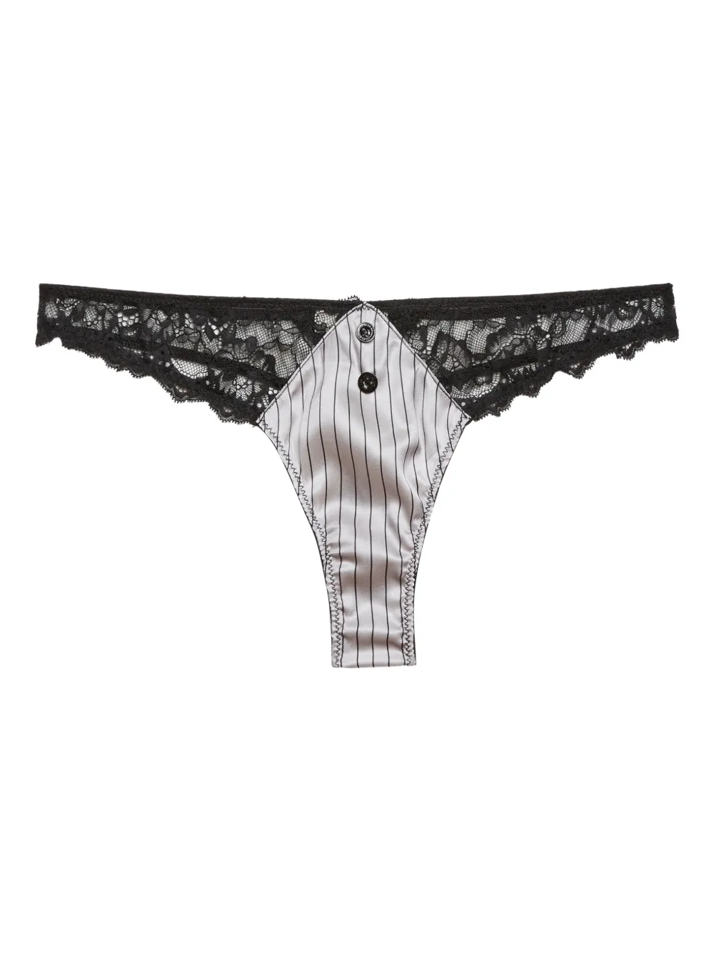 pinstripe lace thong