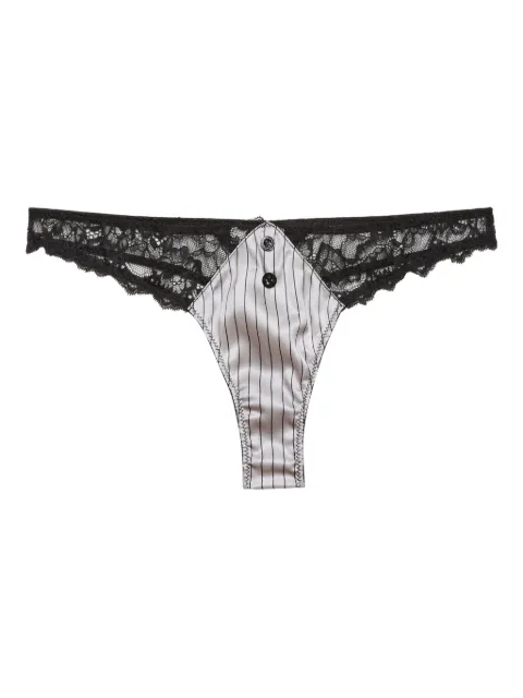 Fleur Du Mal pinstripe lace thong