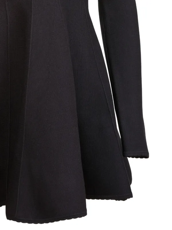fleur du mal long sleeve flared corset dress Black Long Sleeve Flared Corset Dress