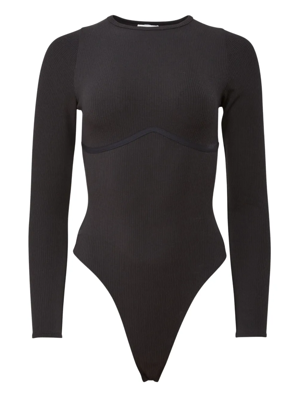 Fleur Du Mal Hourglass ribbed long-sleeve bodysuit | Black | Image 1