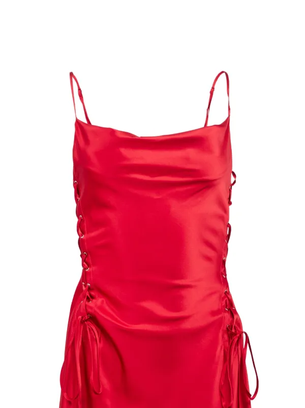 fleur du mal red dress Rouge Scarlet Slip Dress