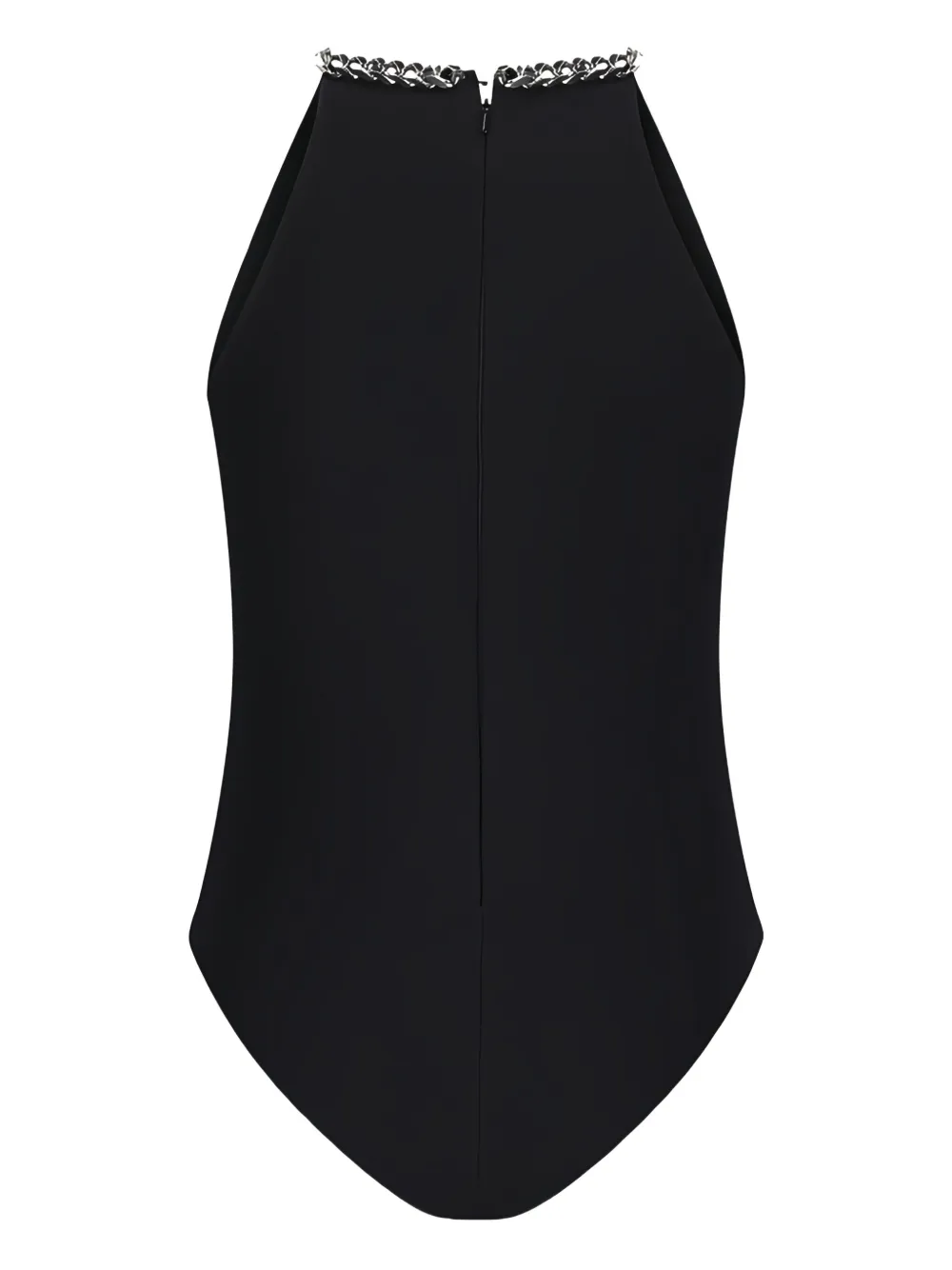 David Koma Asymmetrische body verfraaid met ketting Zwart