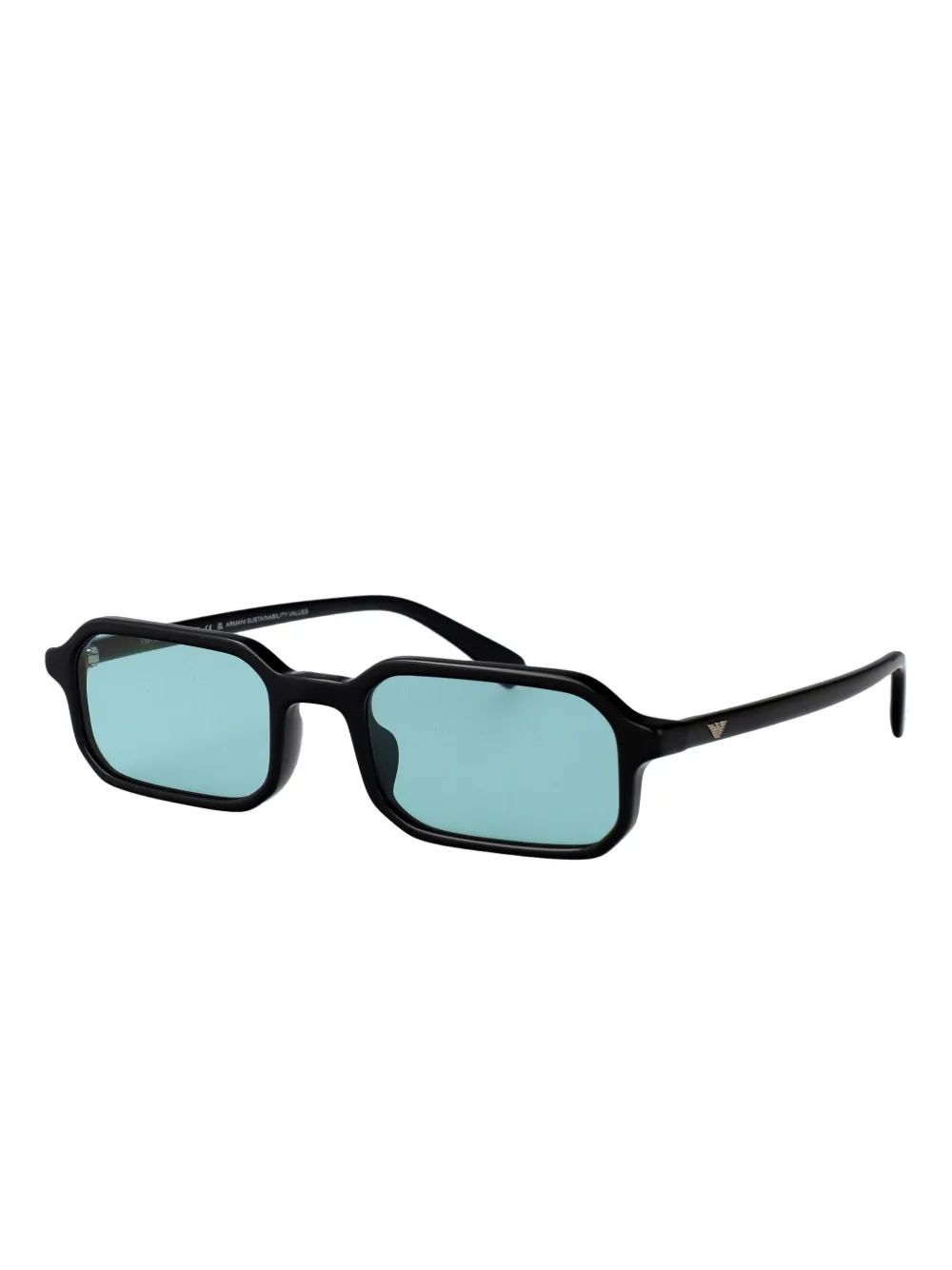 Emporio Armani rectangle-frame sunglasses Zwart