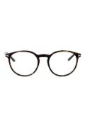 TOM FORD Eyewear tortoishell-pattern round-frame glasses - Brown