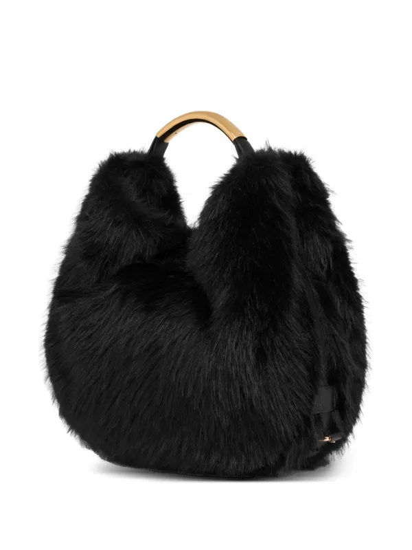 Moschino Bolsa Tote Com Pelos | Preto | FARFETCH BR