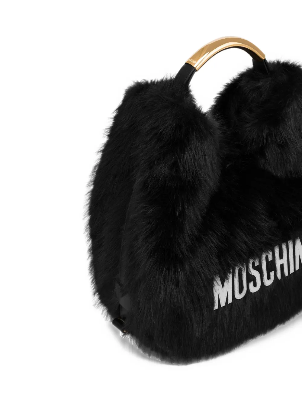 Moschino Shopper van imitatiebont Zwart
