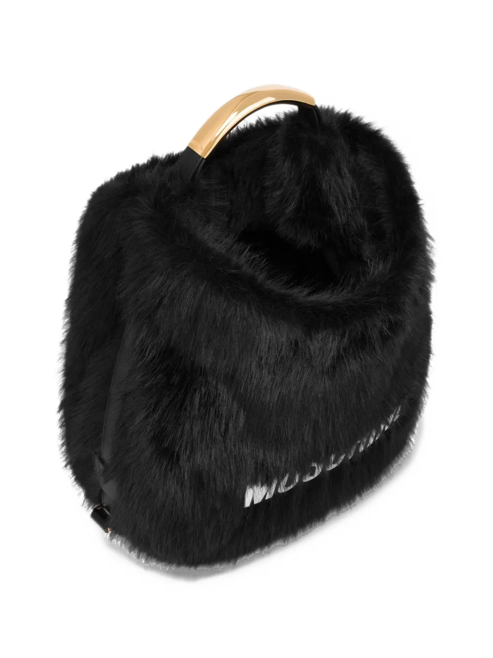 Moschino Shopper van imitatiebont Zwart
