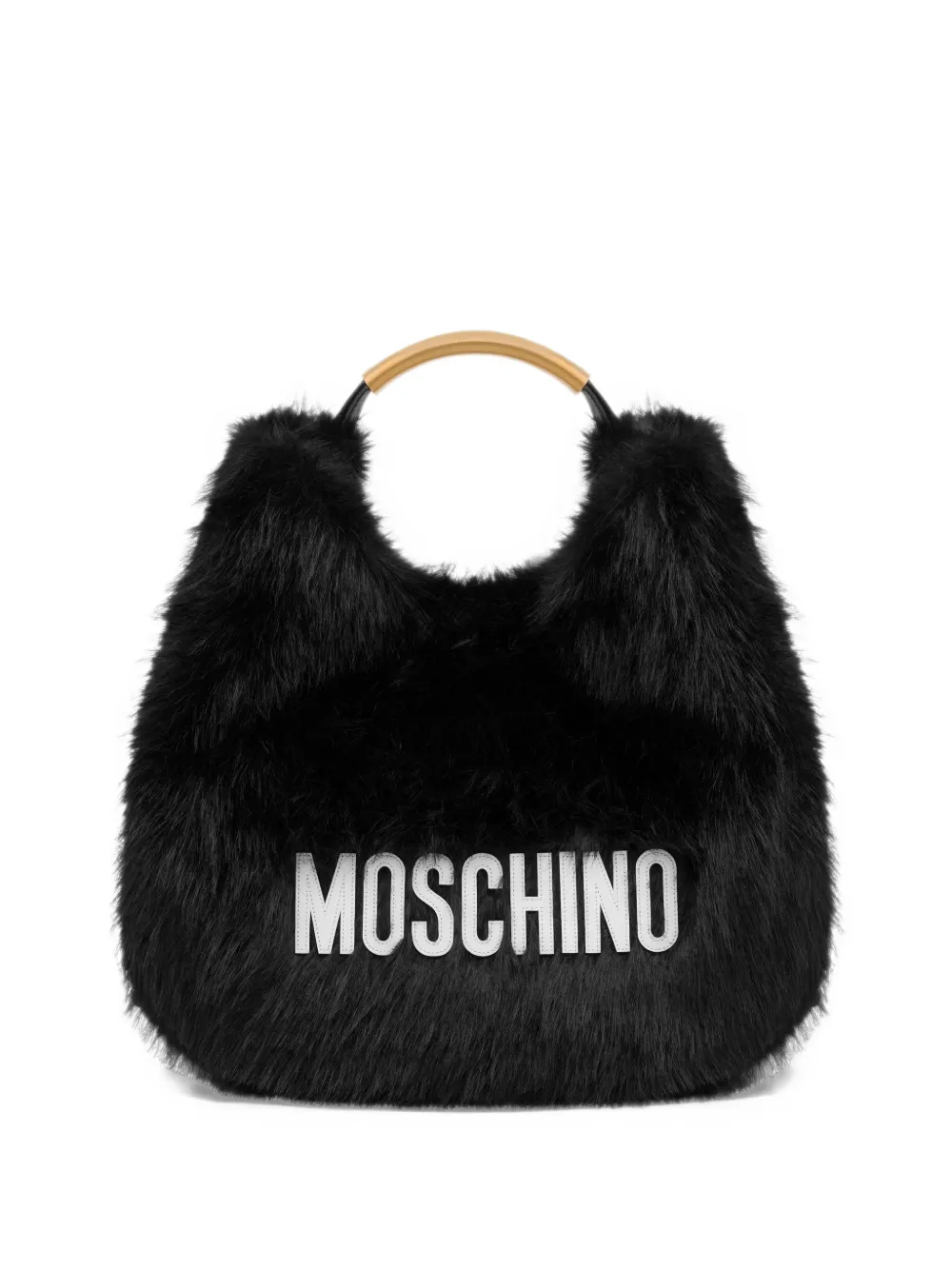 Moschino Shopper van imitatiebont Zwart