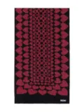 Moschino heart-pattern knitted scarf - Black