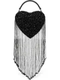 Moschino heart-shaped beaded tote bag - Black