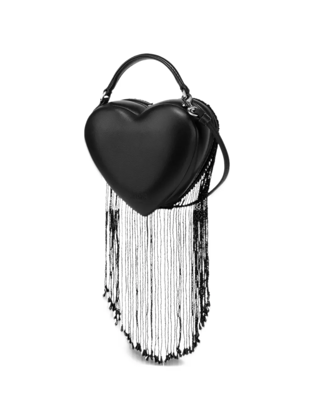 Moschino Hartvormige shopper met kralen Zwart