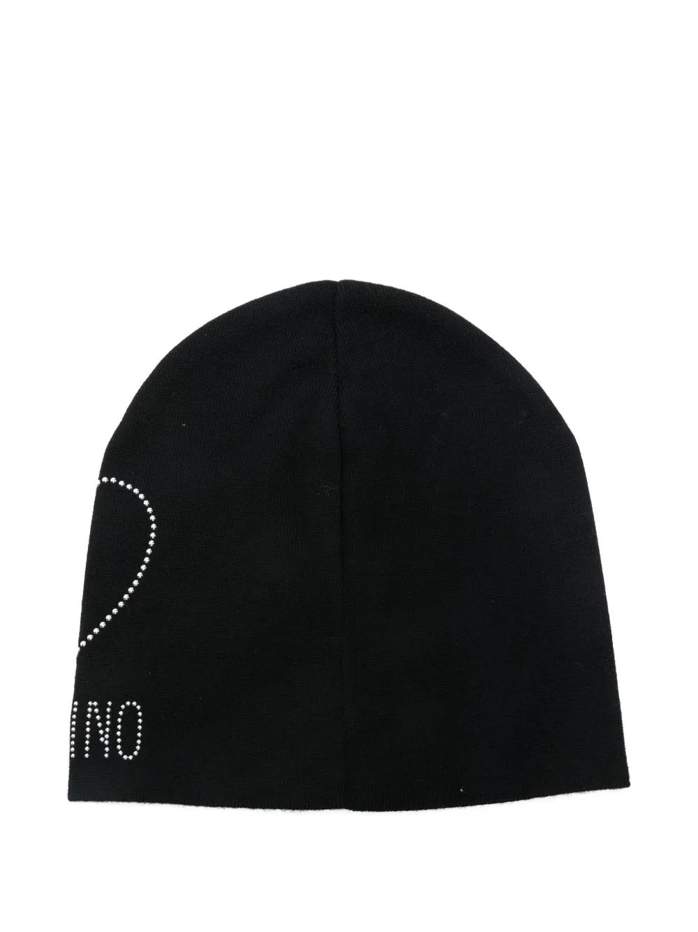 Moschino logo-embellished beanie - Zwart