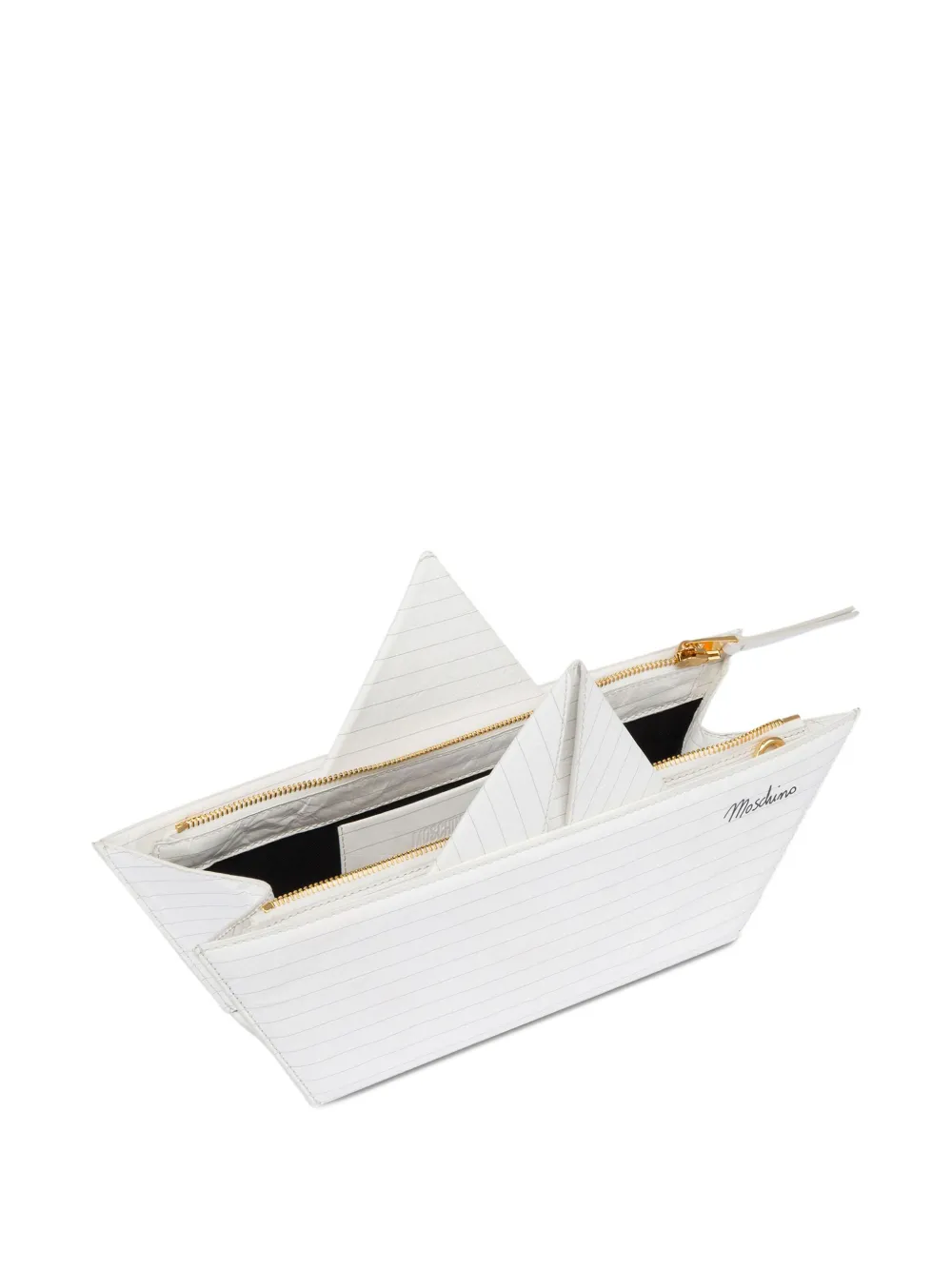 Moschino Clutch met bootpatroon Wit