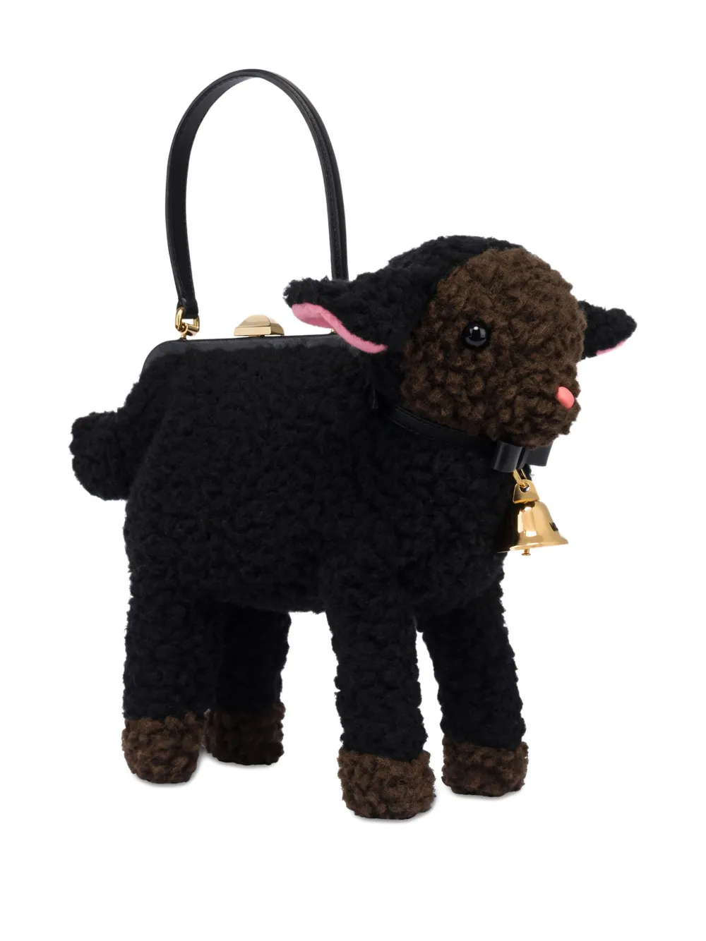 Moschino Clutch met schapenpatroon Zwart