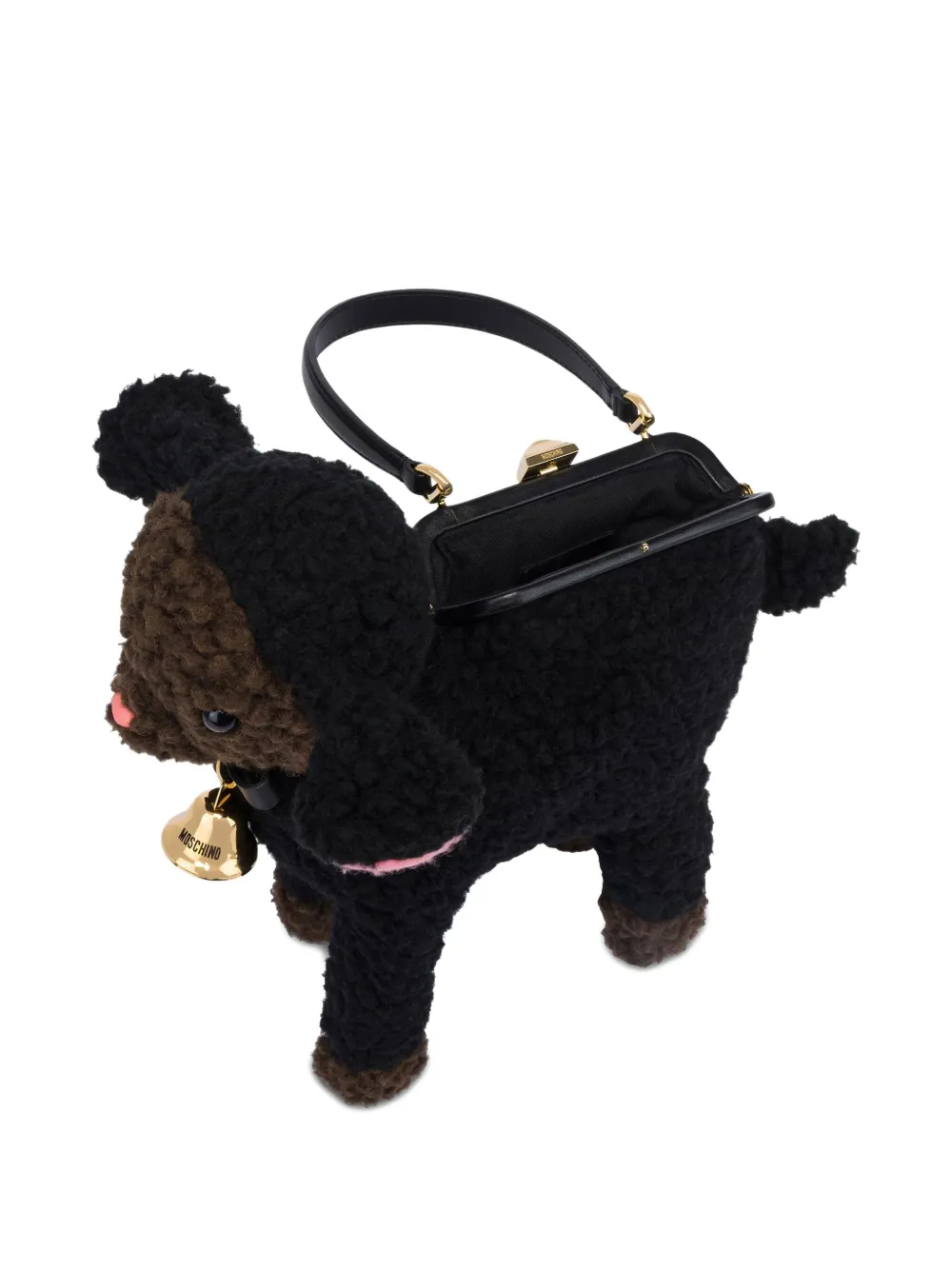 Moschino Clutch met schapenpatroon - Zwart