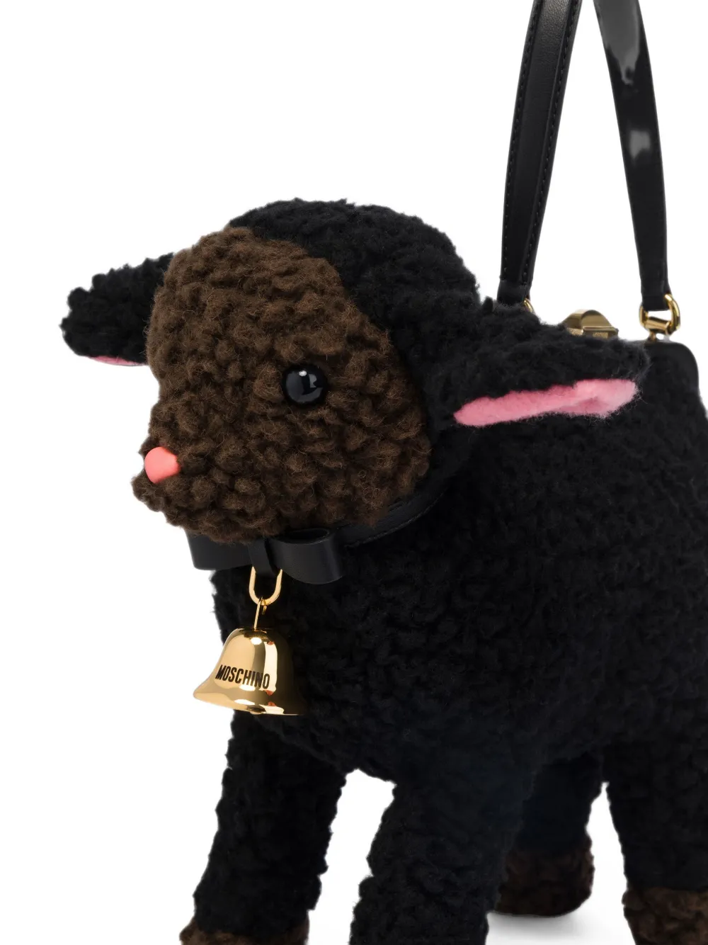 Moschino Clutch met schapenpatroon Zwart
