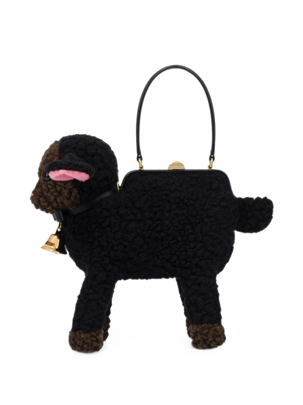 Moschino Clutch met schapenpatroon Zwart