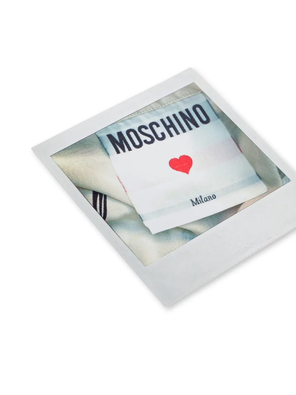 Moschino Photo-print Brooch In Silver