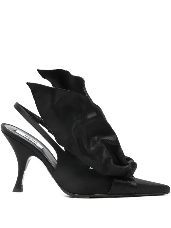 Moschino Bow-detail Slingback Pumps in Black