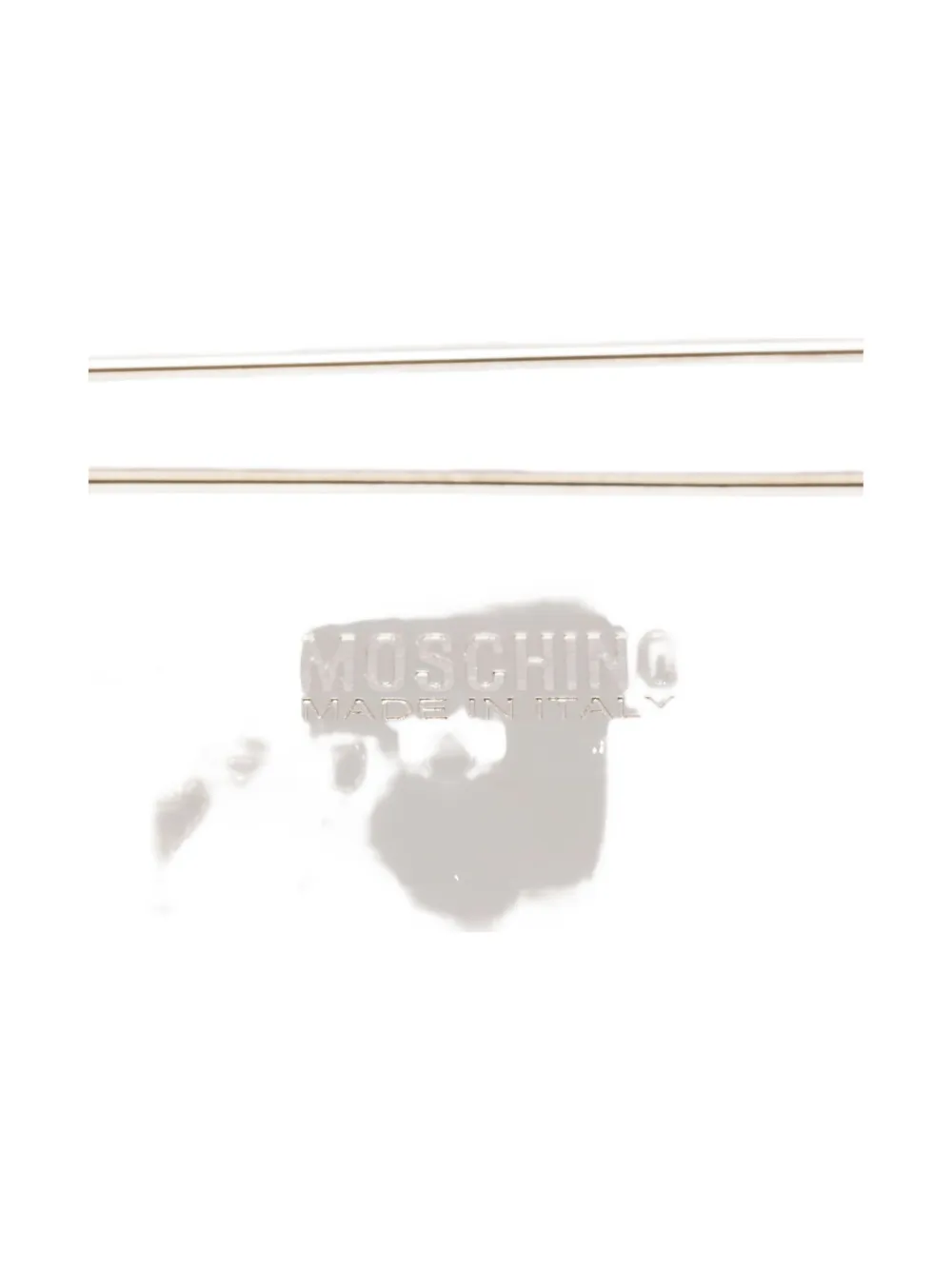 Moschino Crystal-embellished Brooch In Gold