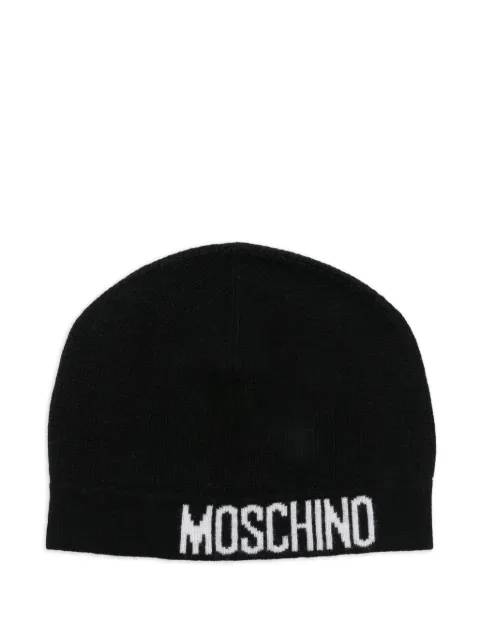 Moschino intarsia knit-logo beanie