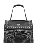 Moschino chalk-print shoulder bag - Black