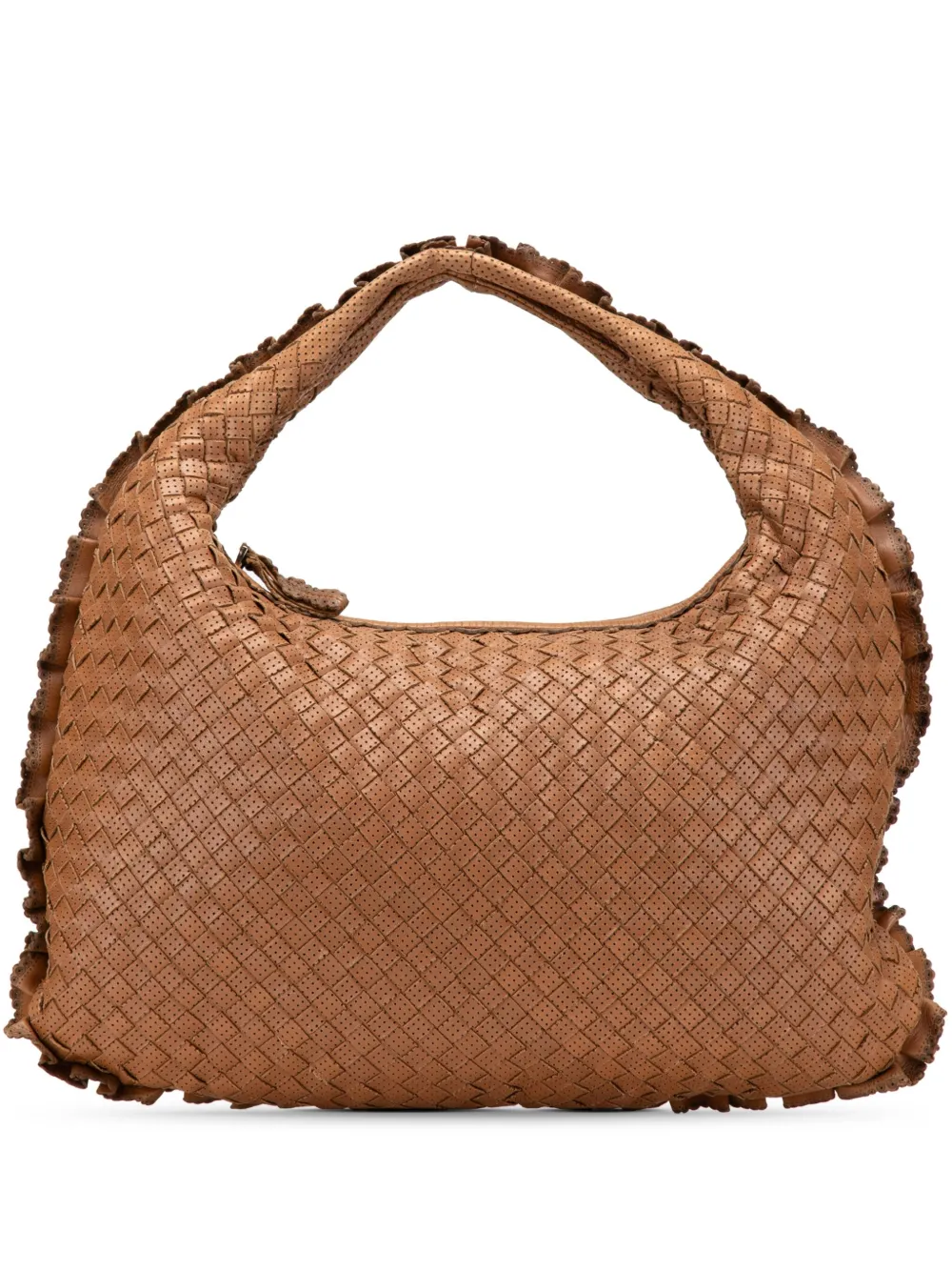 Bottega Veneta Pre-Owned 2000-2007 Small Perforated Nappa Intrecciato Veneta hobo bag | Brown | Image 1