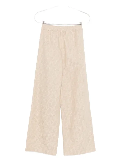 FENDI FF-jacquard elasticated-waist trousers