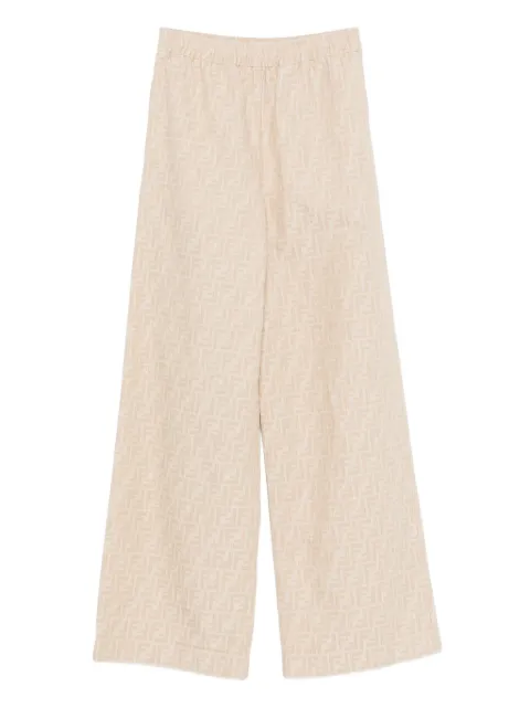 FENDI pantalones con cinturilla elástica y motivo FF en jacquard