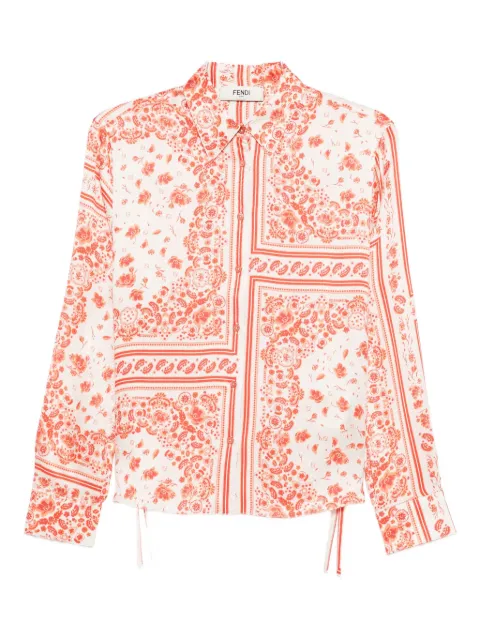 FENDI floral-print silk shirt