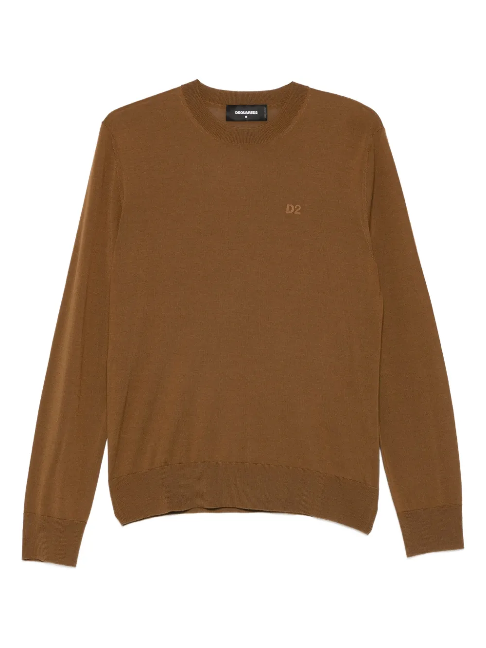 DSQUARED2 D2 wollen top met geborduurd logo Bruin