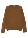 DSQUARED2 D2 logo-embroidered wool top - Brown