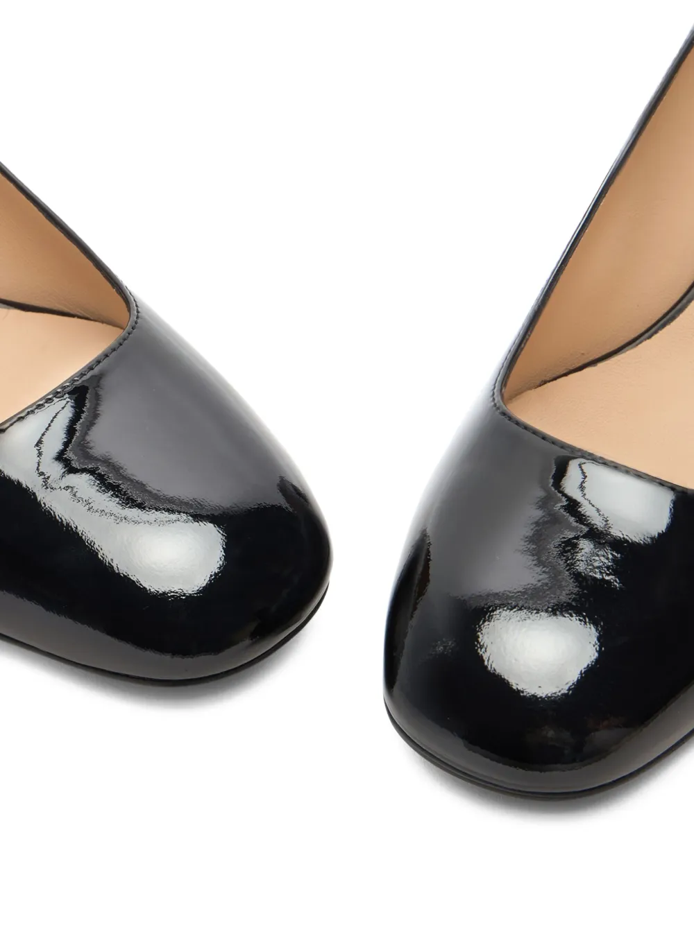 Stuart Weitzman 50mm Maeve 50 patent leather block-heel pumps Black