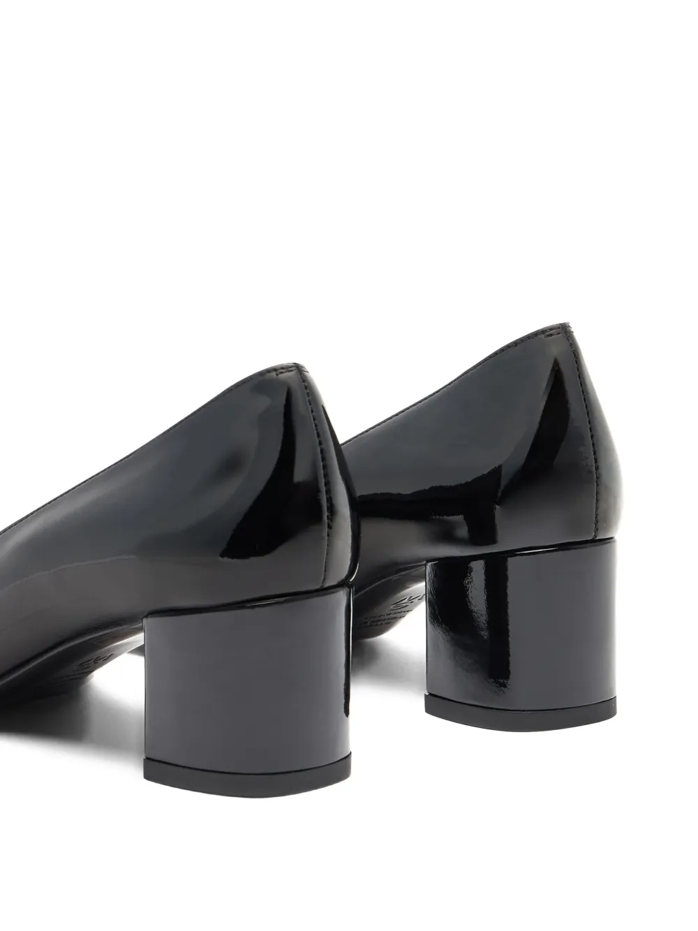 Stuart Weitzman 50mm Maeve 50 patent leather block-heel pumps Black
