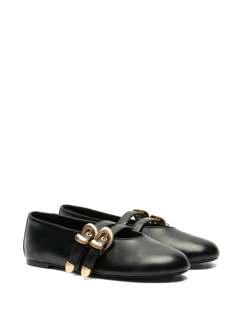 Stuart Weitzman Maeve 35 buckle-strap slingback ballerinas Black